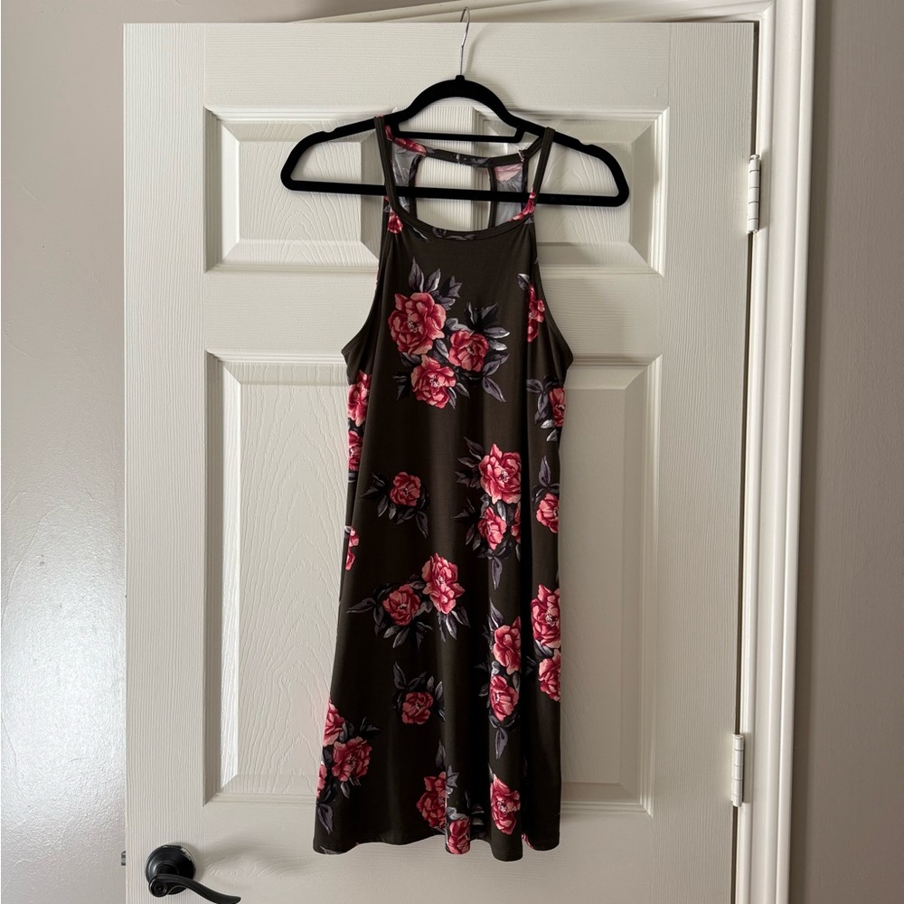 Nine Britton Floral Mini Dress - Black and Pink